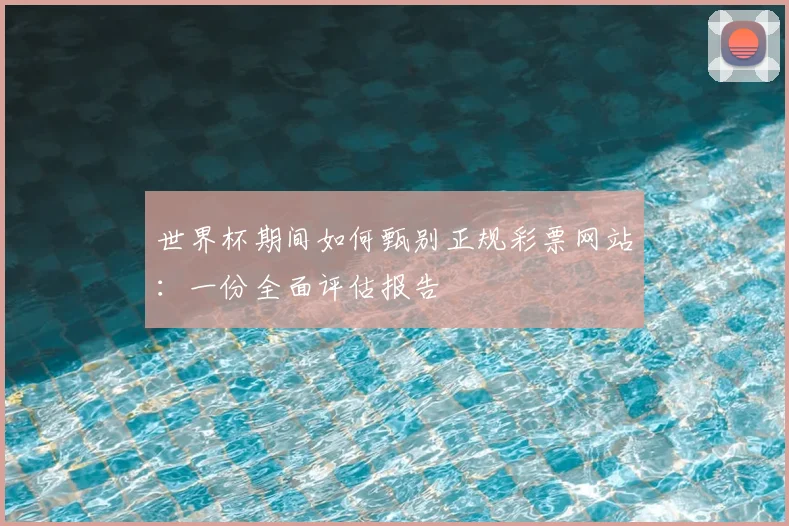 世界杯期间如何甄别正规彩票网站：一份全面评估报告