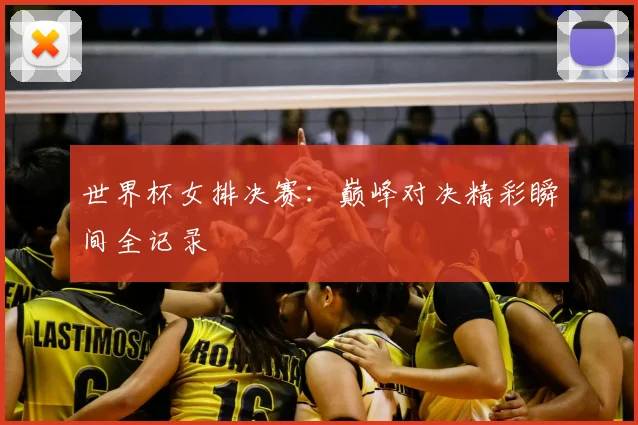世界杯女排决赛：巅峰对决精彩瞬间全记录